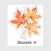 水彩メープルツリー離れ シール (シート)