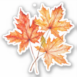 水彩メープルツリー離れ シール