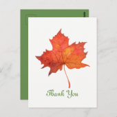 水彩メープルリーフ ポストカード (正面/裏面)