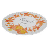 水彩メープル葉リース カッティングボード (角)