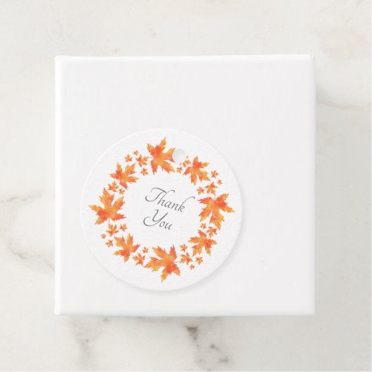 水彩メープル葉リース フェイバータグ (インサイチュ)