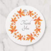 水彩メープル葉リース フェイバータグ (正面)