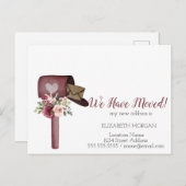 水彩メールボックスの花を移動 案内ポストカード (正面/裏面)