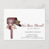 水彩メールボックスの花を移動 案内ポストカード (正面)