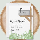 水彩メールボックス引っ越しましたの移動 案内状