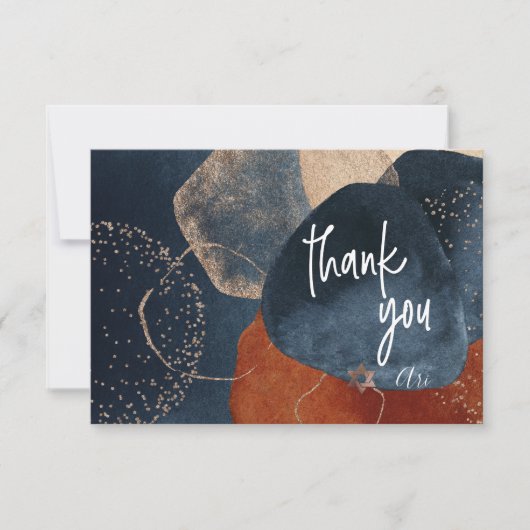 水彩モダンアブストラクト ミツヴァー 感謝 (正面)