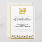 水彩モダンエレガントなポインセチアの木 シーズンカード (裏面)