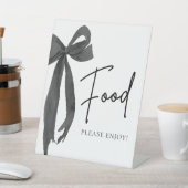 水彩モダンエレガントなリボン フードサイン 台座サイン (インサイチュ)