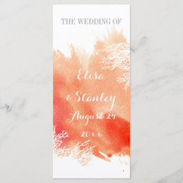 水彩モダンサンゴ礁結婚式 プログラム