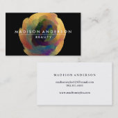 水彩モダンシンプルクラシック金ゴールド美しい 名刺 (正面/裏面)