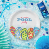 水彩モダンシンプルパーティービーチサンダル ペーパープレート (パーティー)