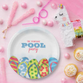 水彩モダンシンプルパーティービーチサンダル ペーパープレート (パーティー)