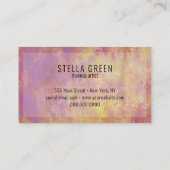 水彩モダントレンディー紫オレンジ 名刺 (裏面)