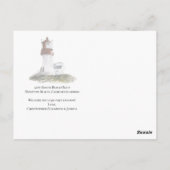 水彩モダンビーチ灯台が移動 ポストカード (裏面)