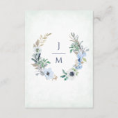 水彩モダンフローラアネモン結婚ズ詳細 エンクロージャーカード (裏面)