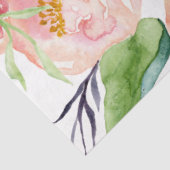 水彩モダンフローラピンクイエローデクページ 薄葉紙 (詳細)