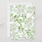 水彩モダンフローラリース写真卒業 招待状 (裏面)