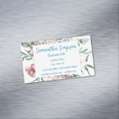 水彩モダンプロフェッショナルエレガント花 マグネット名刺 (インサイチュ)