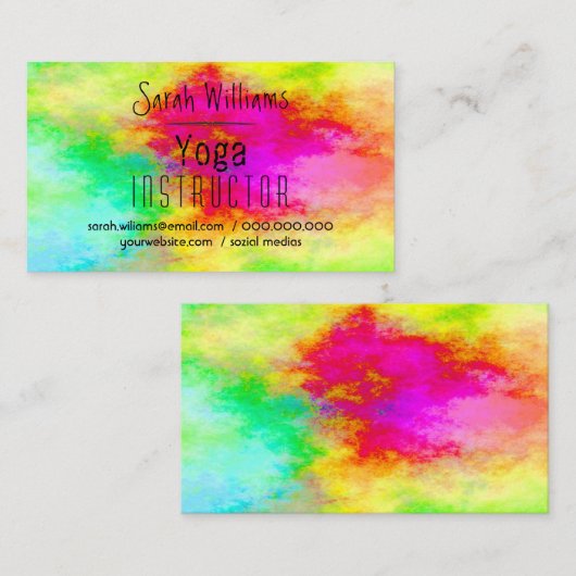 水彩モダンヨガ 名刺 (正面/裏面)