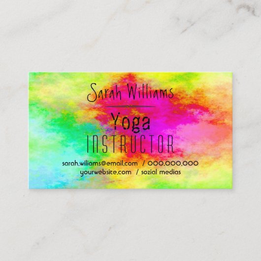 水彩モダンヨガ 名刺 (正面)