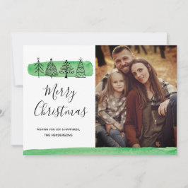 水彩モダン写真カード シーズンカード