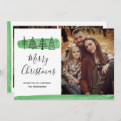 水彩モダン写真カード シーズンカード (正面/裏面)