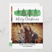 水彩モダン写真カード シーズンカード (正面/裏面)