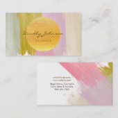 水彩モダン抽象芸術エレガントクール作家 名刺 (正面/裏面)