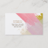 水彩モダン抽象芸術エレガントクール作家 名刺 (裏面)