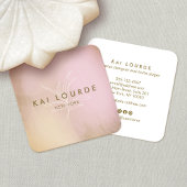 水彩モダン抽象芸術スクウェア名刺 スクエア名刺