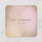 水彩モダン抽象芸術スクウェア名刺 スクエア名刺 (正面)