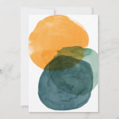 水彩モダン抽象芸術卒業パーティー 招待状 (裏面)