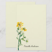 水彩モダン春黄フローラ緑 (正面/裏面)