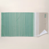 水彩モダン海砂モノグラムビーチタオル ビーチタオル (正面)