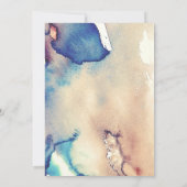 水彩モダン絵を描ベビー誕生発表 案内状 (裏面)