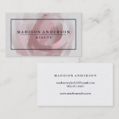 水彩モダン美しいクラシックピンク 名刺 (正面/裏面)