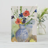 水彩モダン花 シーズンカード (スタンド正面)