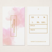 水彩モダン金ゴールドつるラベル (正面&裏面)