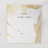 水彩モダン金ゴールド座席表 プレイスカード (外部開封)
