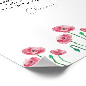 水彩モダン フローラル サングリア バー ポスター (角)