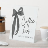 水彩モダン ブラックボウ コーヒーバーサイン 台座サイン (インサイチュ)