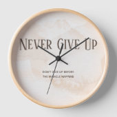 水彩モチベーション引用文 壁時計 (正面)