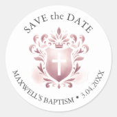 水彩モノグラムの紋 ラウンドシール (正面)