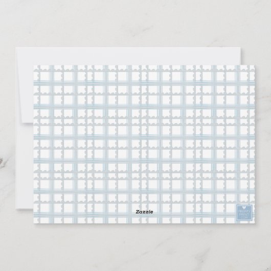 水彩モノグラムイニシャルくるみ割りクレスト写真 シーズンカード (裏面)