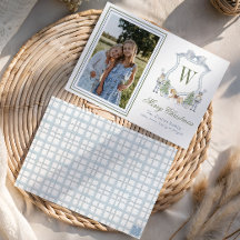 水彩モノグラムイニシャルくるみ割りクレスト写真