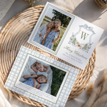 水彩モノグラムイニシャルくるみ割りクレスト写真