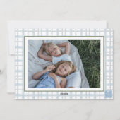 水彩モノグラムイニシャルくるみ割りクレスト写真 シーズンカード (裏面)