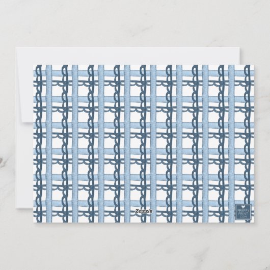 水彩モノグラムイニシャルくるみ割りクレスト写真 シーズンカード (裏面)