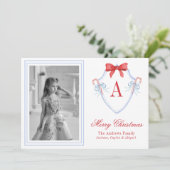 水彩モノグラムキャンディケーンクレスト写真 シーズンカード (スタンド正面)