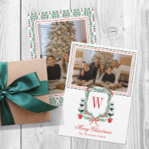 水彩モノグラムクリスマストピアリークレストフォト